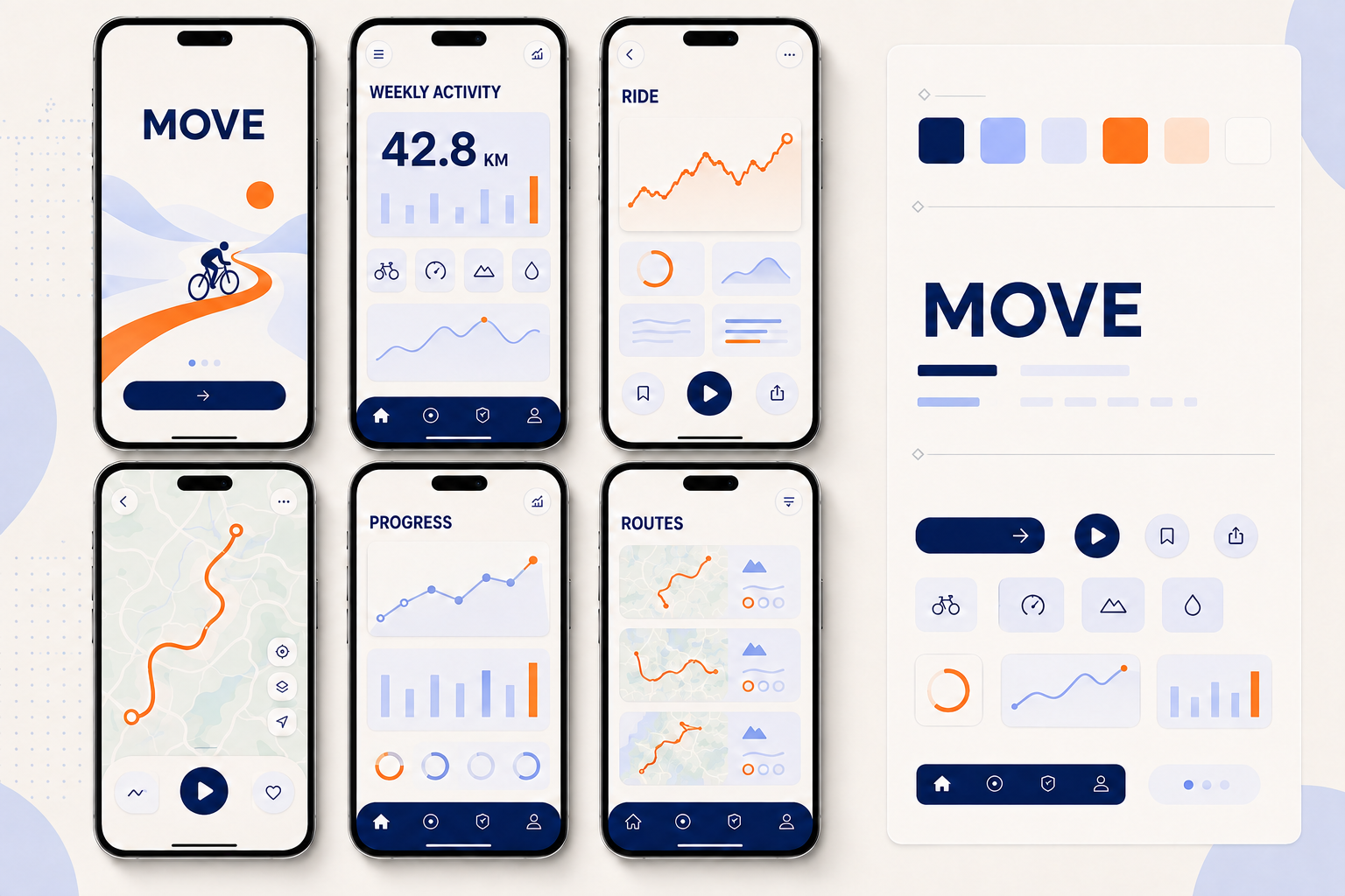 Mobile interface, component system and key journeys