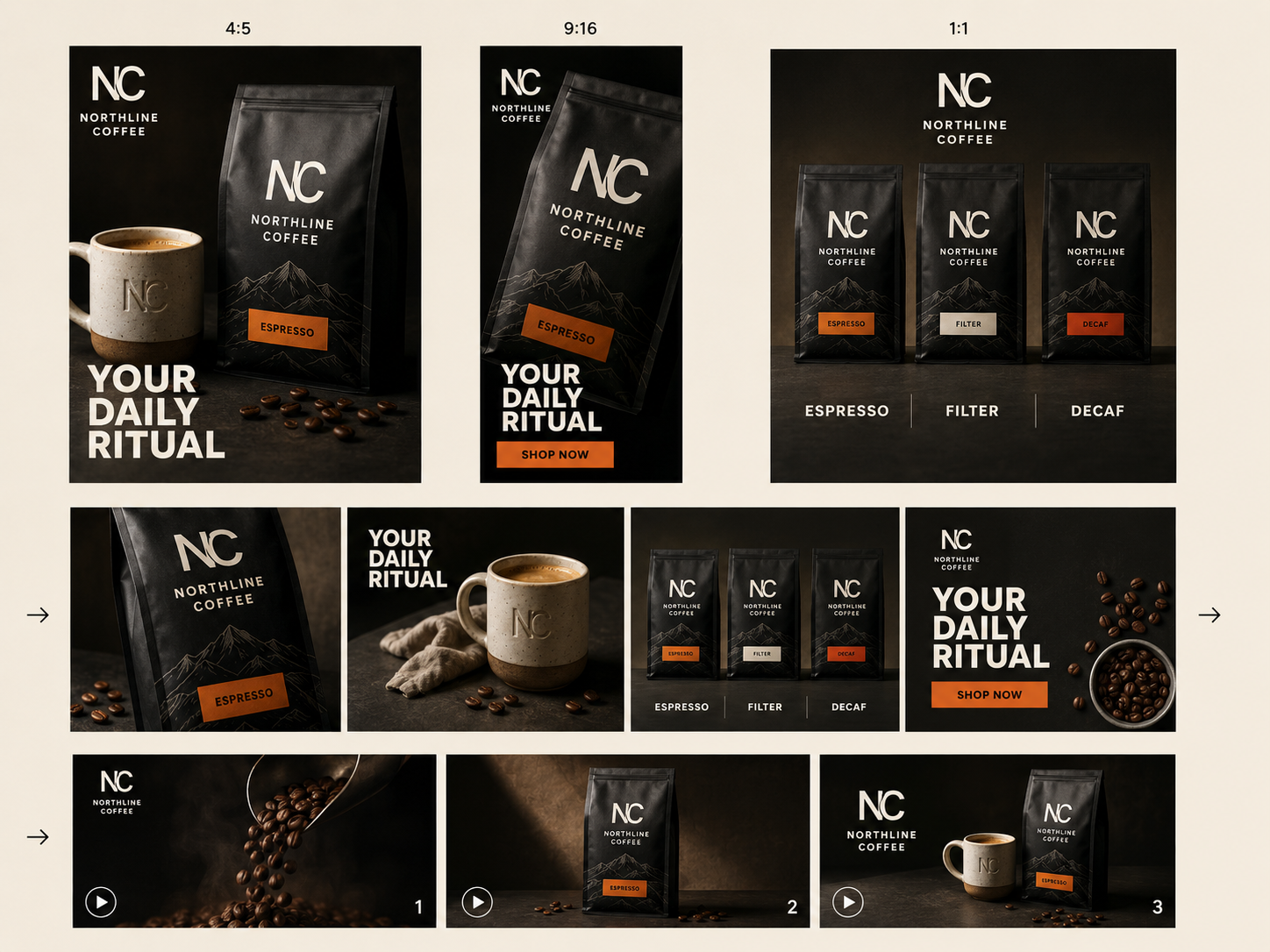 Responsive creative system across paid-social placements