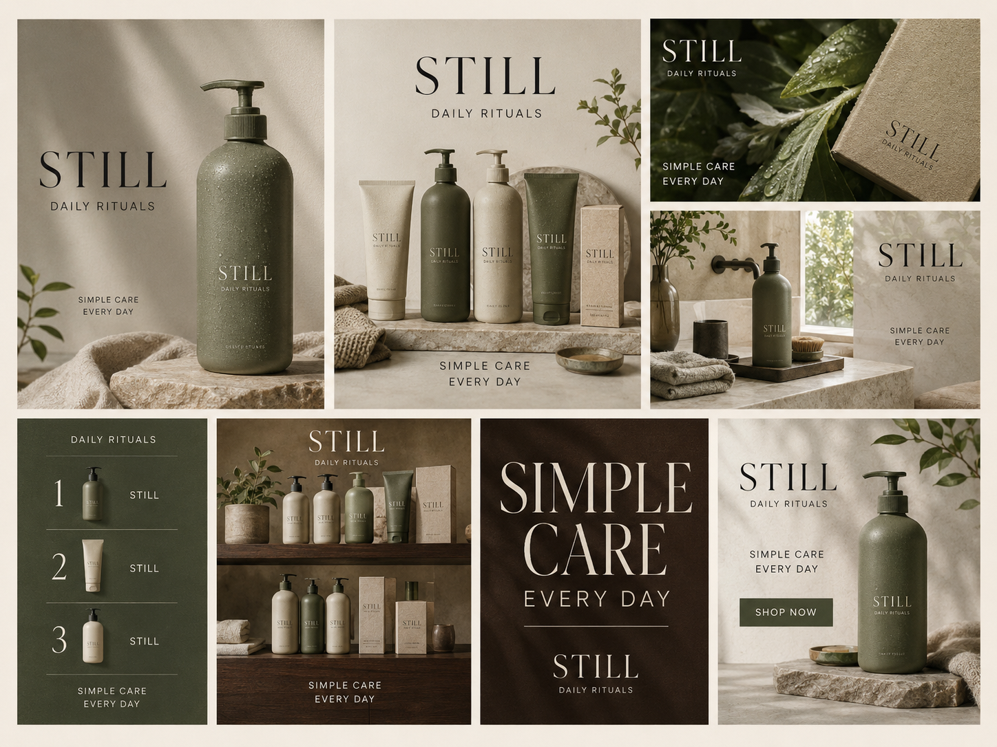 Product, ritual and retail ad-creative directions